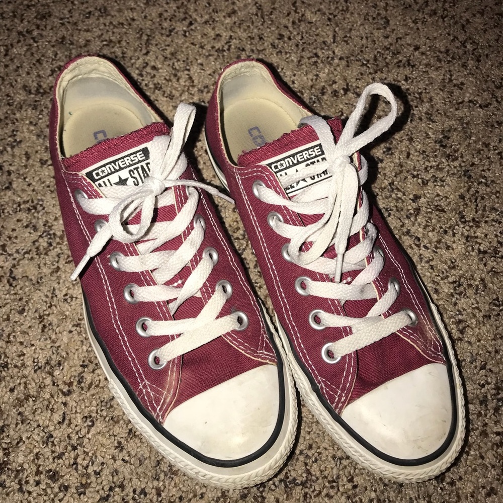 Maroon Converse Sneakers